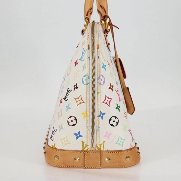 LOUIS VUITTON Monogram Multicolor Alma GM Hand Bag White M40441 LV Auth 131827V - Picture 6 of 16